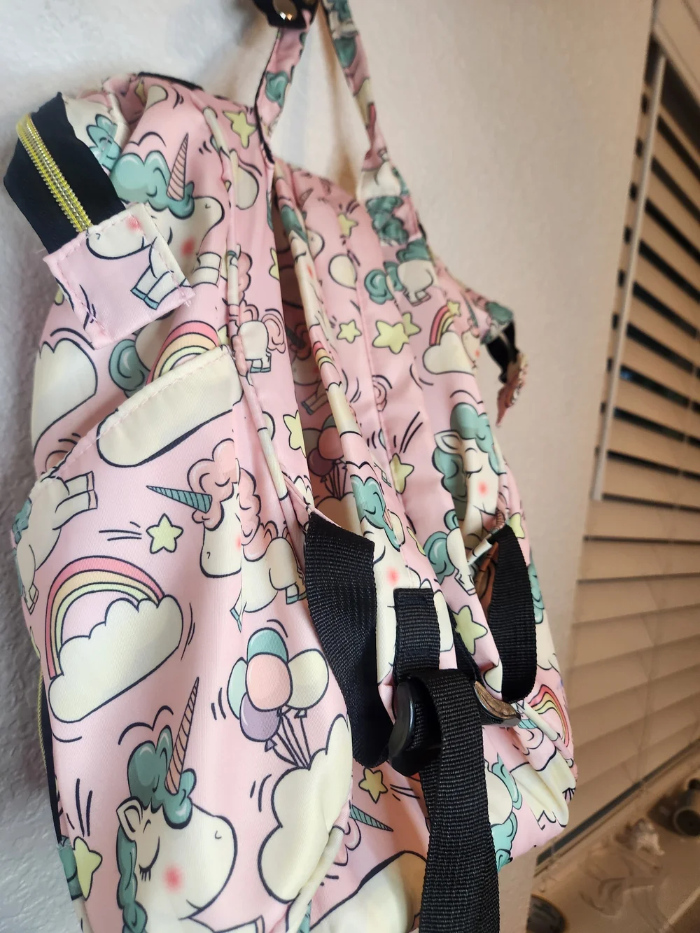 Living traveling share unicorn diaper and travel backpack 12x22